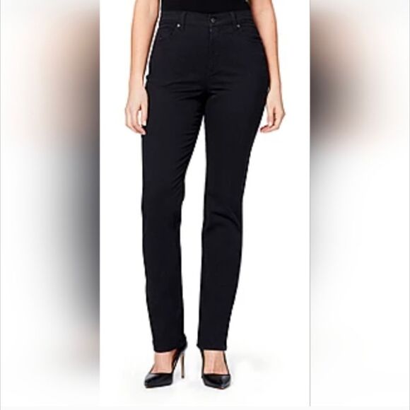 Gloria Vanderbilt Amanda Classic Jean black high waisted rise Straight leg NWT 8 - Picture 1 of 11